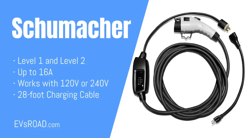 Schumacher SC1455 Level 1 and Level 2 Portable EV Charger