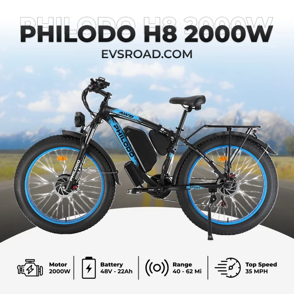 PHILODO H8 2000W Dual-Motor Fat Tire EBike